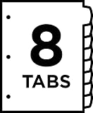 Avery Big Tab Printable Label Dividers, 8-Tab, White, 1 Set – view 5