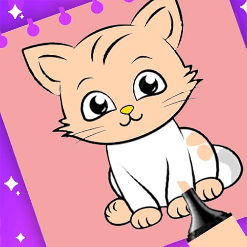 Coloring Games for Kids & Adults: Fun Coloring Book for Easy Painting and Drawing, Ages 2-5