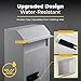 Volcora Key Drop Box with Lock, Drop Slot Depository Safe Box Digital Keypad, Outdoor Waterproof Money Drop Safe for Business, Cash Drop Box, Wall Mount Mailbox, Electronic Programmable Lock, White