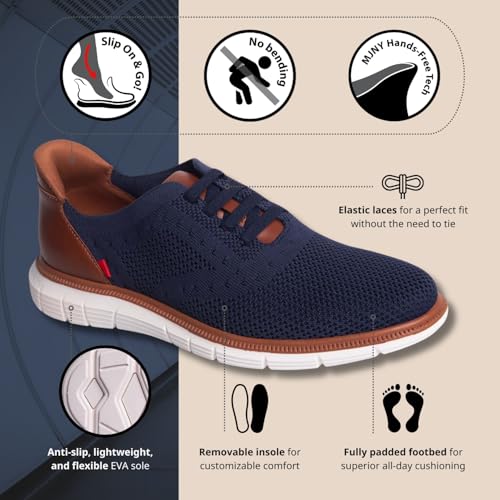 Marc Joseph New York Men's Mesh Oxfords Casual Walking Shoes