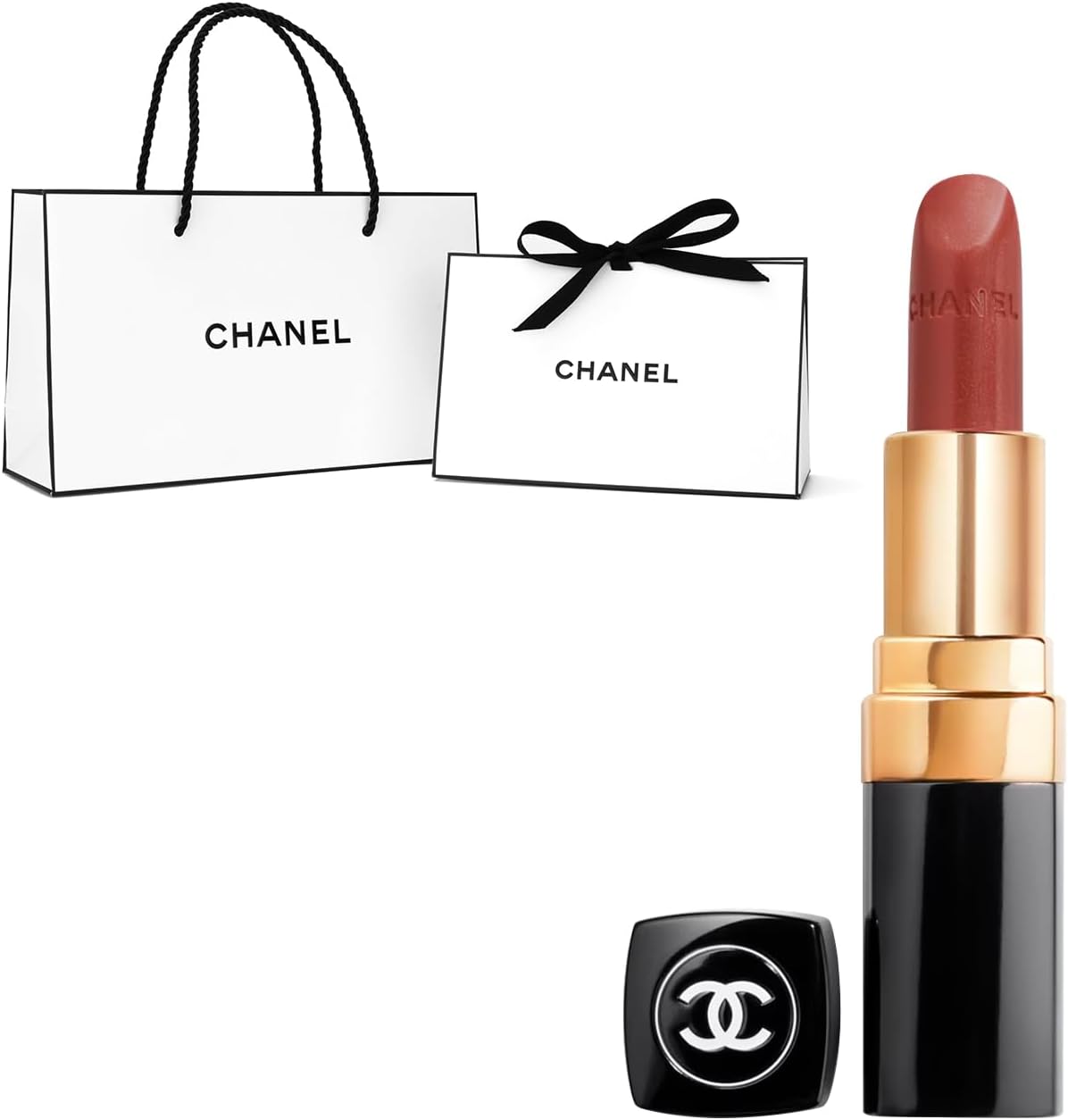 【国内正規品】CHANEL シャネル ルージュ ココ (#112 パリ プルミエ) 3.5g 口紅 リップスティック メークアップ 誕生日 母の日 記念日 ホワイトデー お返し クリスマスプ プレゼント ギフト コスメ 化粧品 レディース ショッパー付き ギフトボックス付き