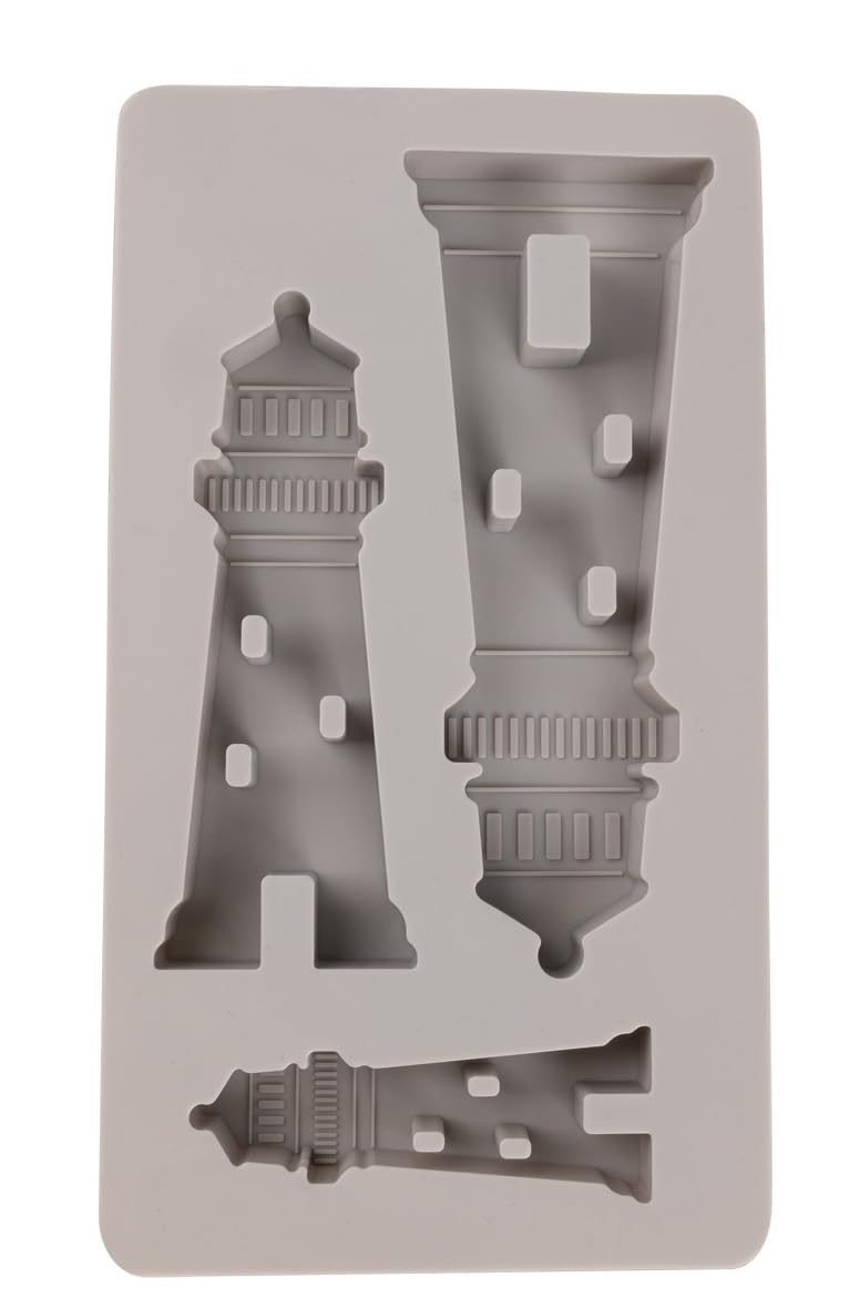 Rayher 36177000 Silicone Mould Lighthouses 14.5 x 26 x 2 cm 3 Moulds Box 1 Piece
