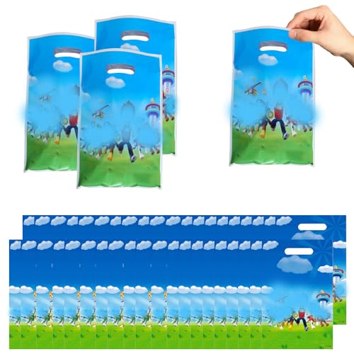 Bolsas para Cumpleaños, PawDog El juego de bolsas de dulces de 50 piezas se puede reutilizar Bolsas Plástico para envolver regalos, fiestas de cumpleaños para niños, fiesta temática, etc