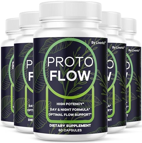 LIVORKA (5 Pack) Proto Flow - Proto Flow Support, ProtoFlow, ProtoFlow Reviews, ProtoFlow Formula, Proto Flow Male Capsules, Proto Flow Supplement for Men, Proto Flow Pills, 300 Capsules for 5 Months