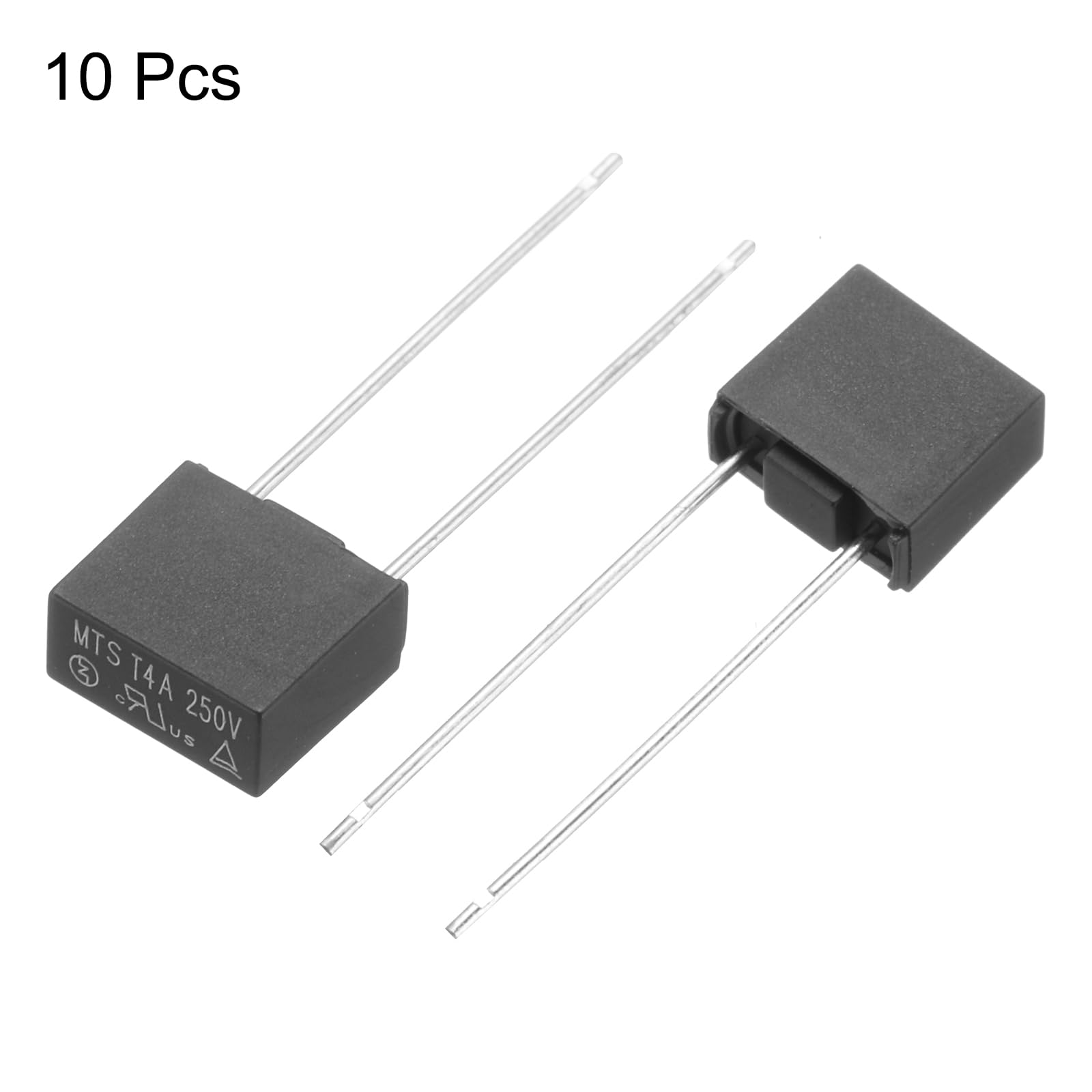 Sourcing Map 10 Fusibili Quadrati In Miniatura A Lenta Fusione, T 250 MA 250V, Montaggio DIP, Per Riparazione PCB E Elettronica, Rosso - 4