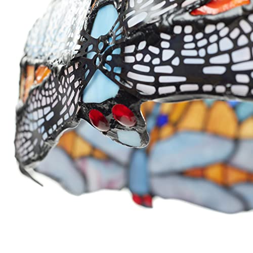 35" H Dragonfly Tiffany-Style Stained Glass Table Lamp - River Of Goods #TOP7