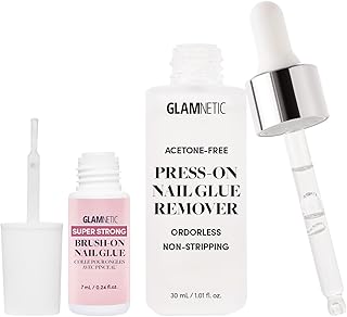 Super Strong Brush On Glue and Press On Nail Remover | Odorless, No Acetone, Gentle Press-On Nails