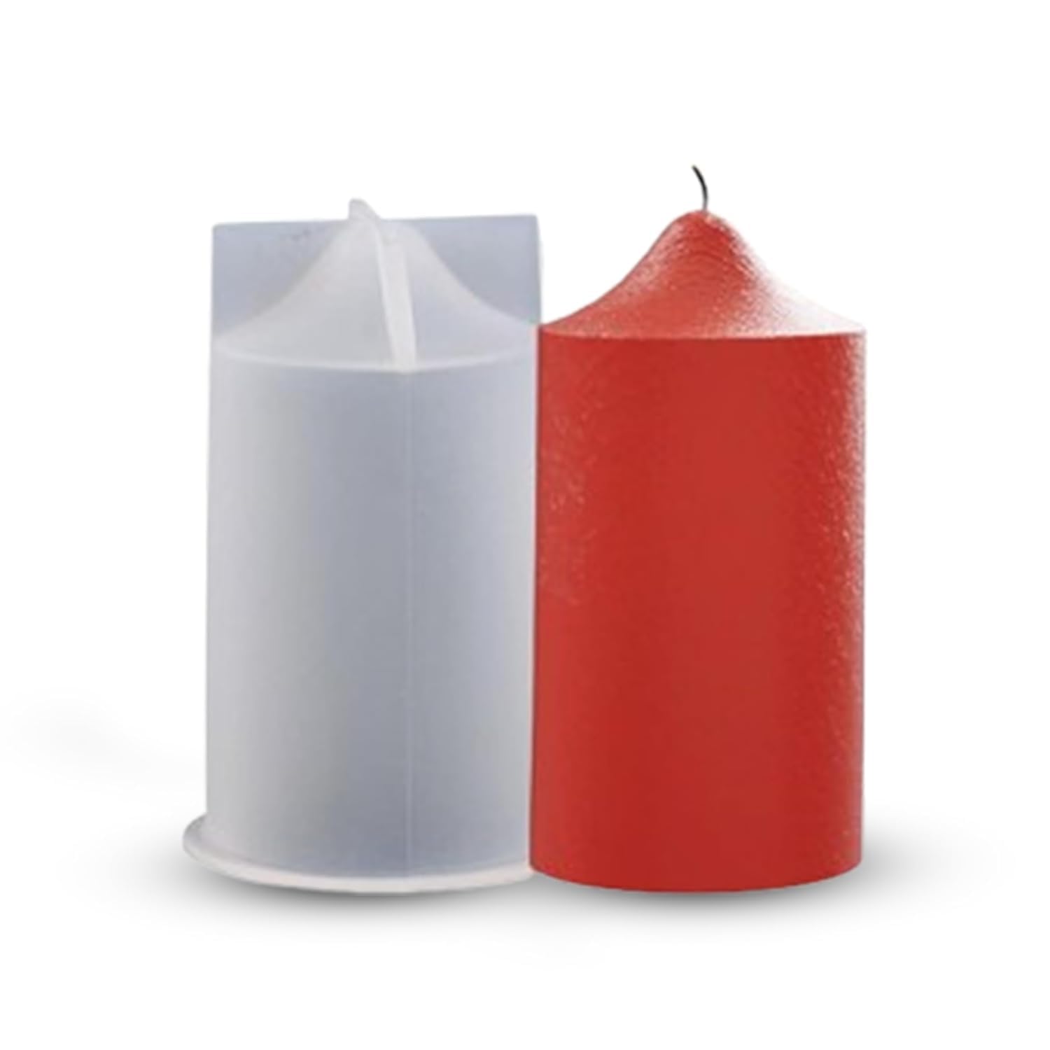 YellowCult 3D Cylinder Thick Pillar Mould Silicone Candle Mold for Aromatherapy Candles Epoxy Resin Casting Handmade Wax Soaps Polymer Clay DIY Art Crafts Supplies Home Decoration-E