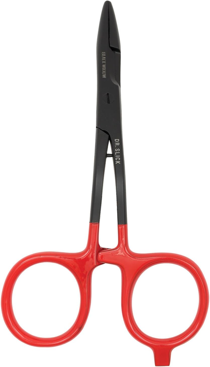 Dr. Slick Black Widow Bent Shaft Scissor Clamp 5"