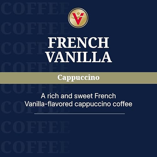 Miniatura 2 de Victor Allen's Coffee Mezcla de capuchino con sabor a vainilla francesa, 12 unidades, cápsulas de café de una sola porción para cafeteras Keurig