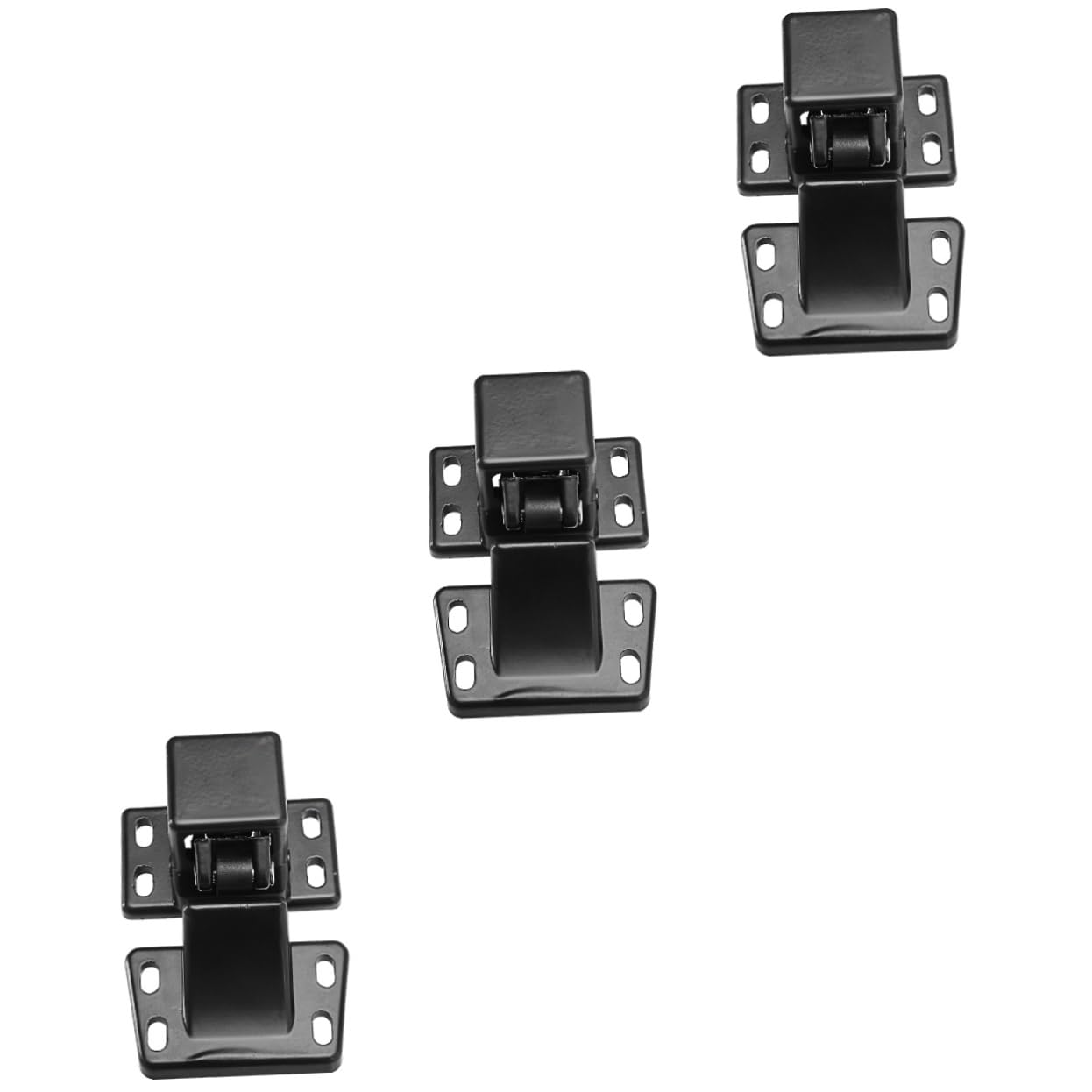 Serrure à Pression En Alliage D'aluminium - Pour Meuble, Cabine, Porte De Camping-car - Dimensions ~9x6x5,7 Cm, Finition Noire Robuste