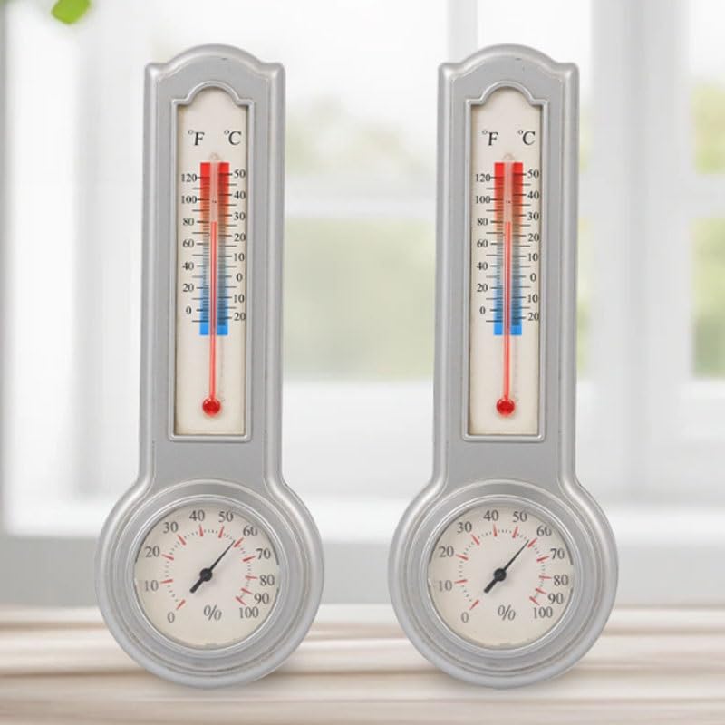 Dial Pointer Hygrometer Wall Mounted Indoor Thermometer Temperature Gauge