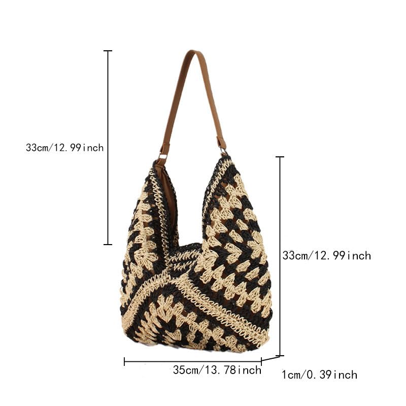 Bolso Tejido de Rafía para Mujer Casual Playa miniatura 5