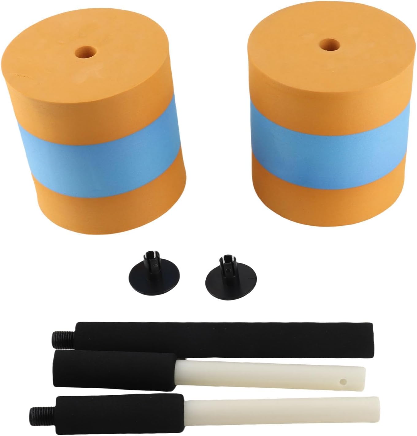 Long EVA Floating Water Dumbbell Barbell for Aquatic Exercise Orange Blue