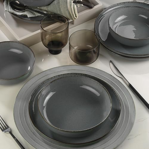 Kütahya Porselen Geschirr Set 12-teilig für 4 Personen, Blau – Ansicht 5
