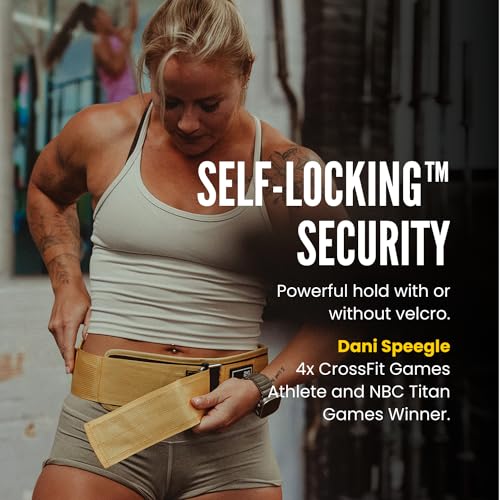 Image of Self-Locking Weight Lifting Belt - Premium Weightlifting Belt for Serious Functional Fitness, Power Lifting, and Olympic Lifting Athletes - Training Belts for Men and Women (XX-Large, Yellow)