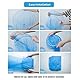 Tudaheuiy Moskitonetze, Hängende Rund Moskitonetz, Camping Insektenschutz Mückennetz für Babys Bett, Spielzelte, Kinderzimmer, 60x 250x 850cm Bett Vorhänge voller Queensize (Blue)