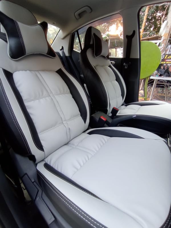 Image of Comfort Plus Puffy PU Leather Car Seat Cover Compatible with Tata Punch