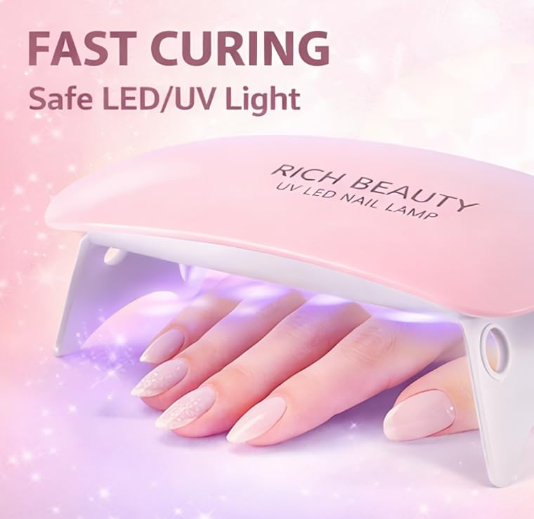 Mini UV LED Nail Lamp 6W | Portable USB Nail Dryer for Gel Polish | Quick Curing Lightweight Manicure & Pedicure Tool for Home & Travel 1