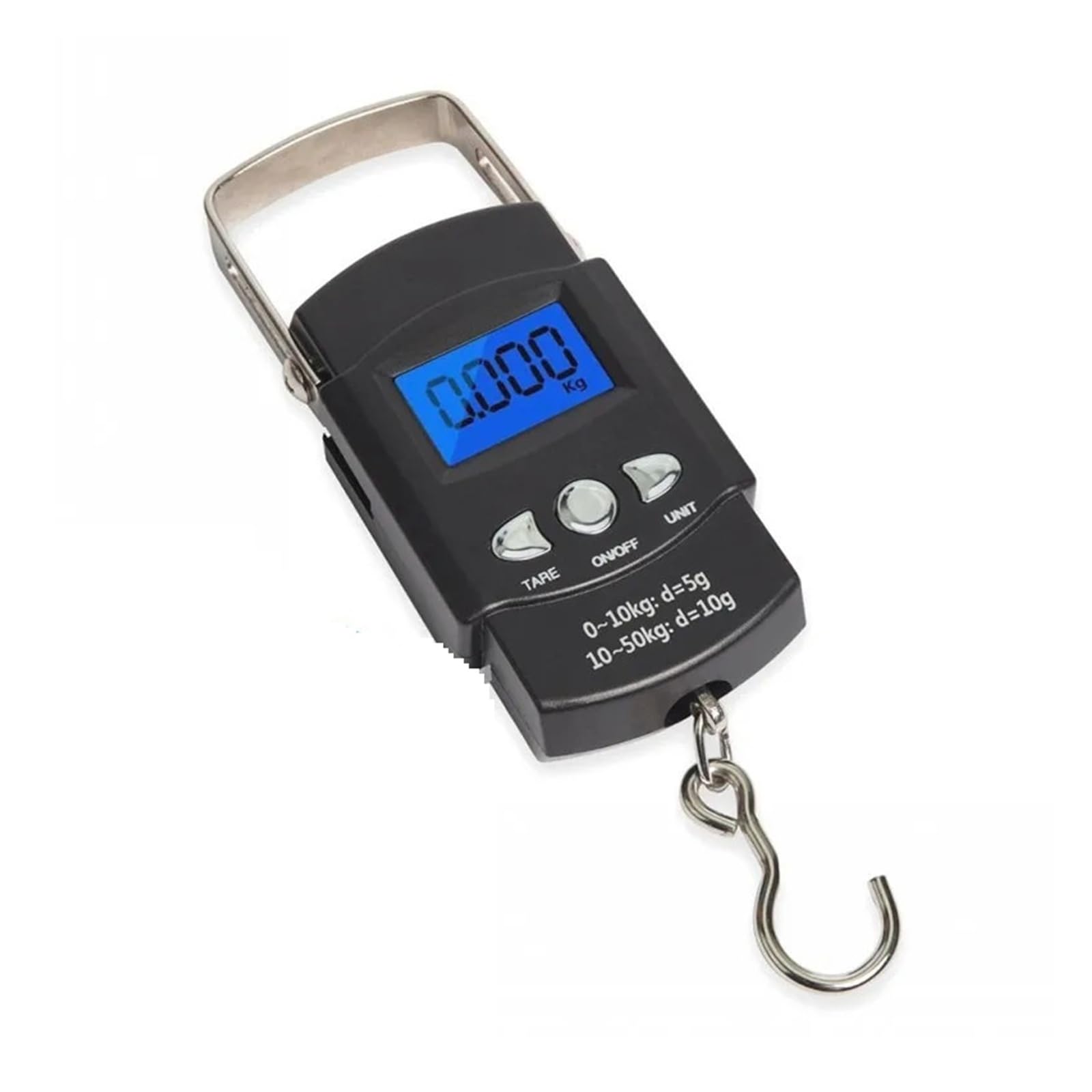 Bilancia sospesa digitale con custodia in alluminio pressofuso, peso mini gru portatile da 50/200/300 kg con gancio per l'edilizia, la fabbrica(50kg)
