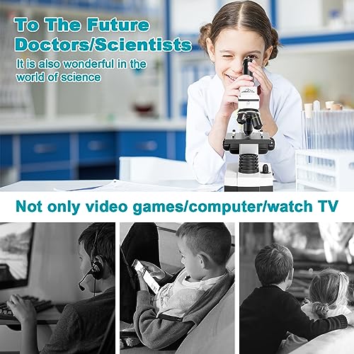 Maxlapter JHD-WR855 Microscope For Adults Kids Students 100-2000X Magnification Powerful Biological Educational Microscopes thumb #3