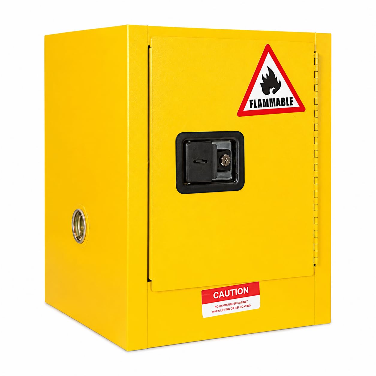 Gabinete de almacenamiento peligroso para líquidos inflamables Productos químicos gabinete de seguridad resistente al fuego con estantes ajustables industriales de laboratorio de grado amarillo 12 gal