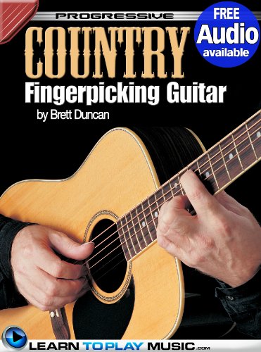 Couverture de Country Fingerstyle Guitar Lessons: Teach Yourself How to Play Guitar (Free Audio Available) (Progressive) (English Edition)