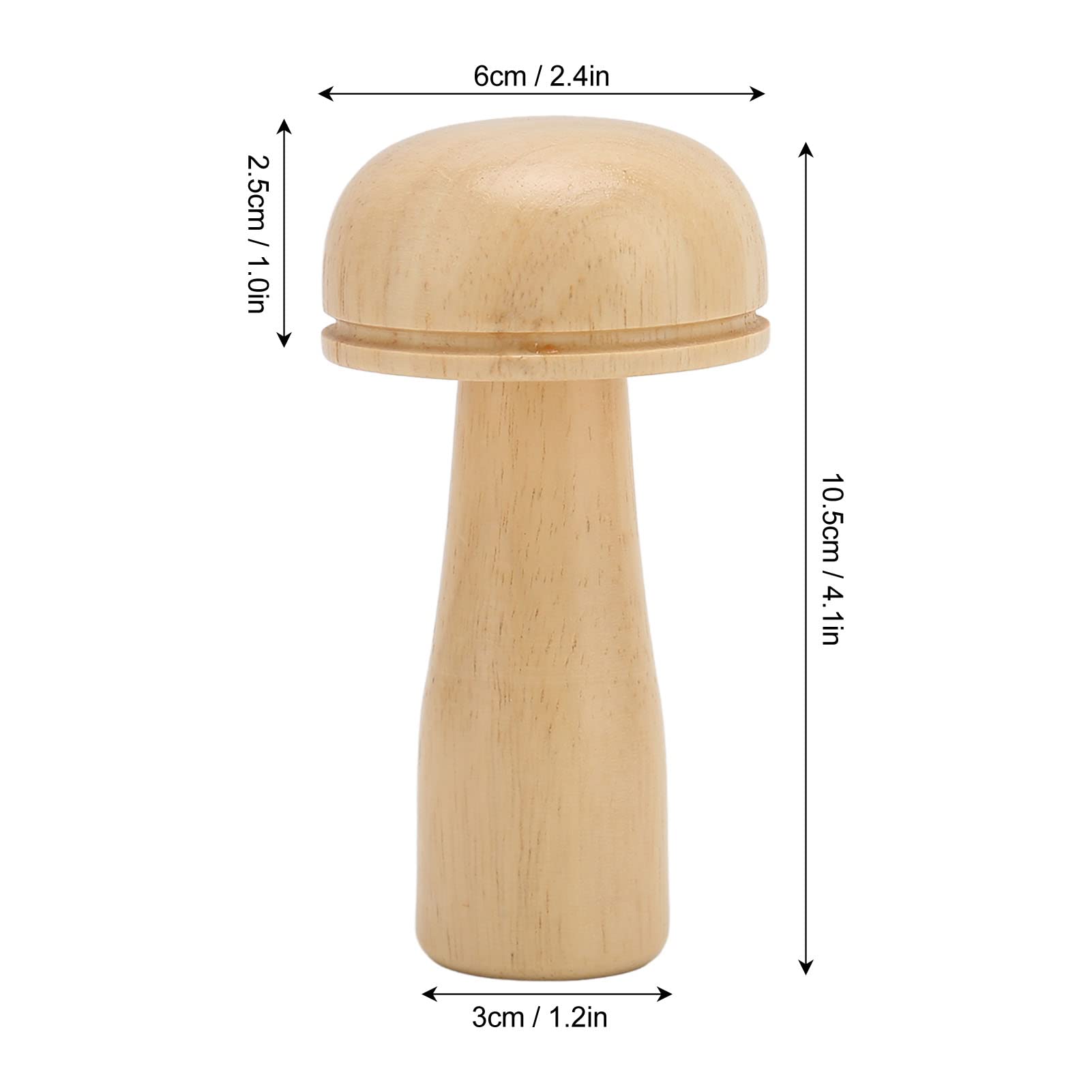 Cyrank Darning Mushroom Kit, Wooden Mushroom Darner Wooden Sewing Repair Tool Detachable Wooden Darning Mushroom Needle Sewing Tools for DIY Knitting Embroidery
