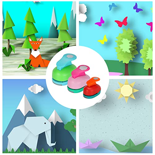 Tech-P 3 Pcs 2" 1" 5/8" Hexagon Hand Press Album Cards Paper Craft Punch Set,Card Scrapbooking Engraving Kid Cut Diy Paper Craft Punch Tool Eva Punches For Making Crafts Scrapbooking Garland Hanging Birthday Party Wedding Decoration #TOP6