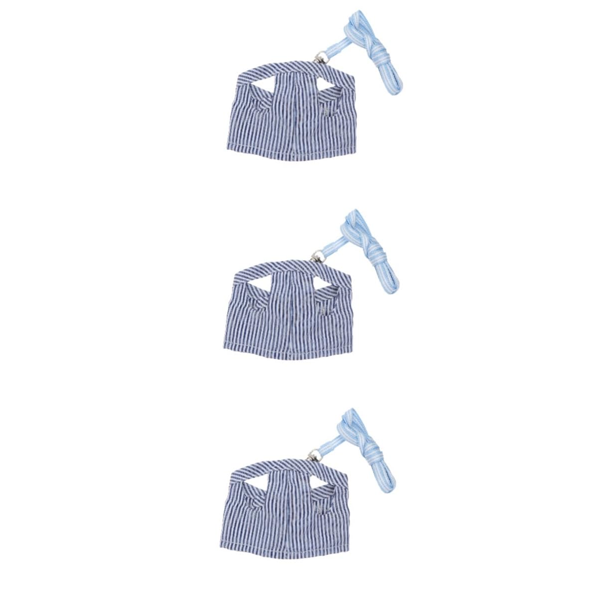 VANZACK 3pezzi e Guinzaglio Per Piccoli Animali Pettorina Cotone Per Criceti Porcellini Conigli e Furetti Blu Taglia s Accessorio Per Passeggiate All Aperto
