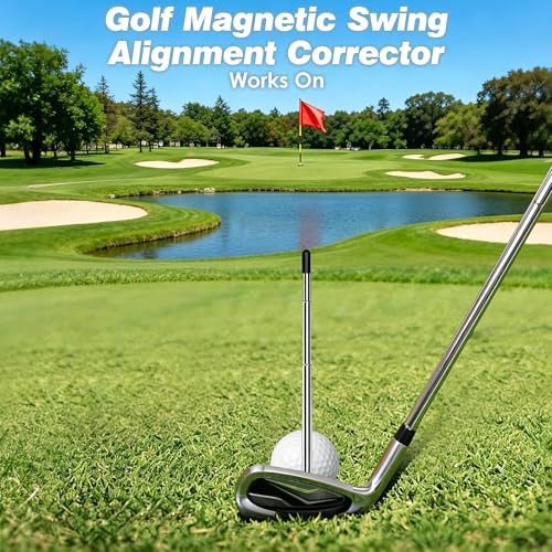 Bâton d'alignement de golf noir réglable pour stabiliser la posture du corps - 5