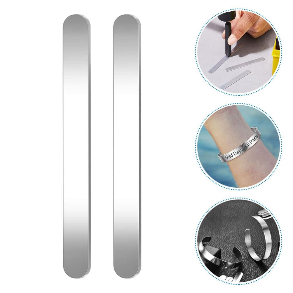 Tofficu Bracciale in Acciaio Inossidabile Grezzo da 40 Pezzi: Braccialetto Vuoto Bracciale Rigido per La Creazione di Gioielli Fai da Te Personalizzazione del Braccialetto Forniture di
