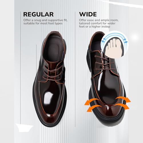 Black Patent Leather Dress Shoes for Men Comfortable Classic Modern Wide Width Plain Toe Business Casual Oxford Shoes for Wedding Work Party Office4