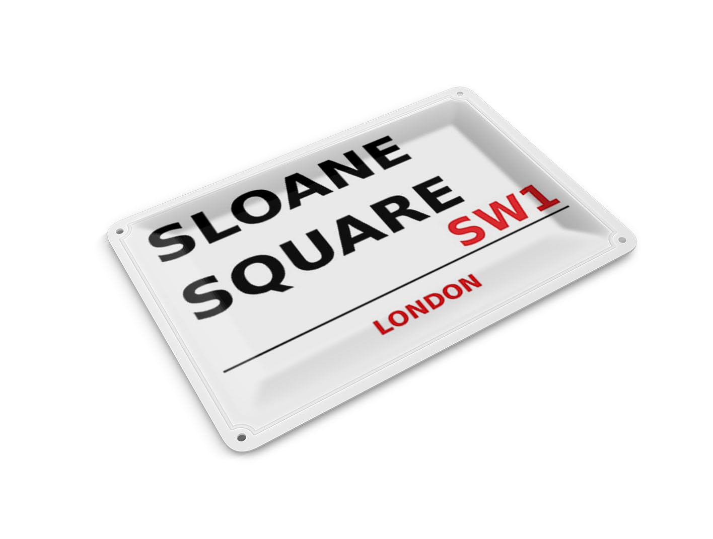 Femer Tin Postcard London 14 x 10 cm Sloane Square SW1 Metal Decorative Sign