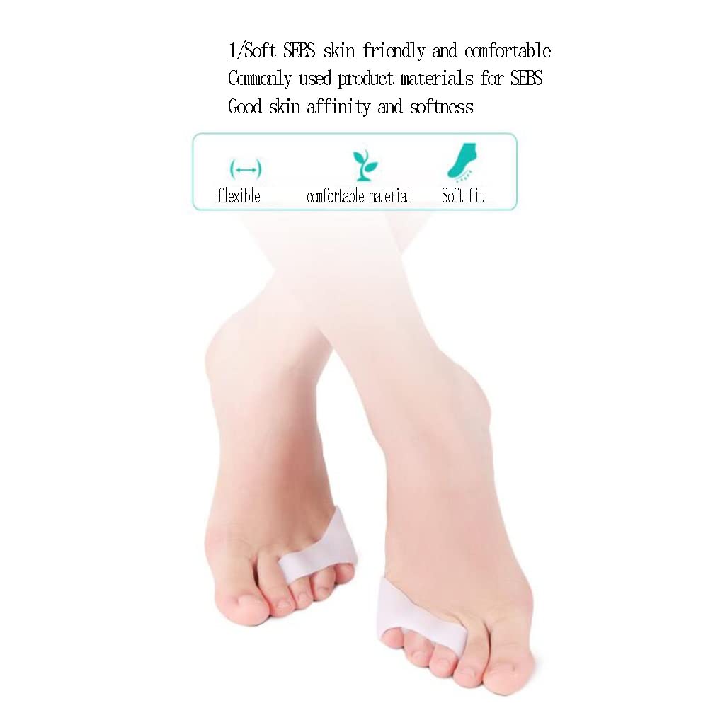 Corrector de valgo del pulgar, separador de superposición de dedos divididos en varo, alisador de gel de silicona, protector para aliviar el dolor, herramientas para el cuidado de los pies del juanete