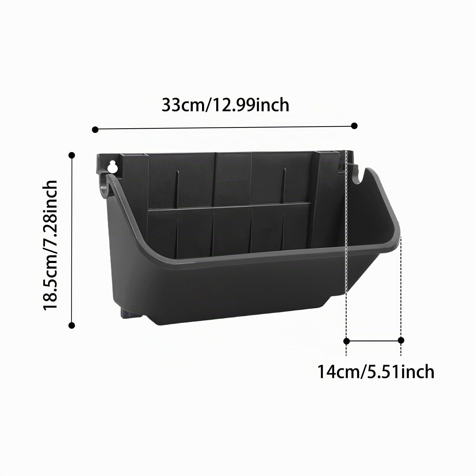Juego de 18 macetas verticales de pared con sistema de riego por goteo, 350ml, para pared, 70kg, jardín vertical para balcón o jardín, 33*14*18.5cm, Negro
