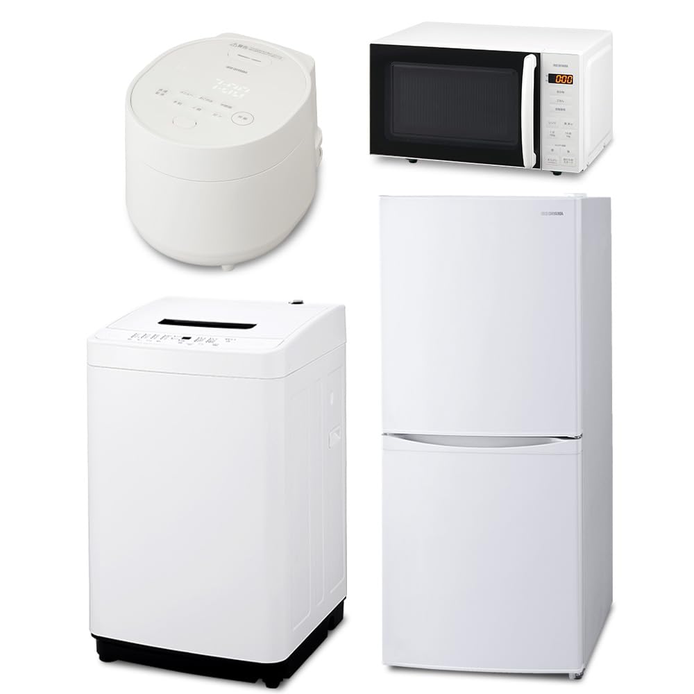 Amazon | 【セット買い】アイリスオーヤマ 洗濯機 5kg & 冷蔵庫 142L  