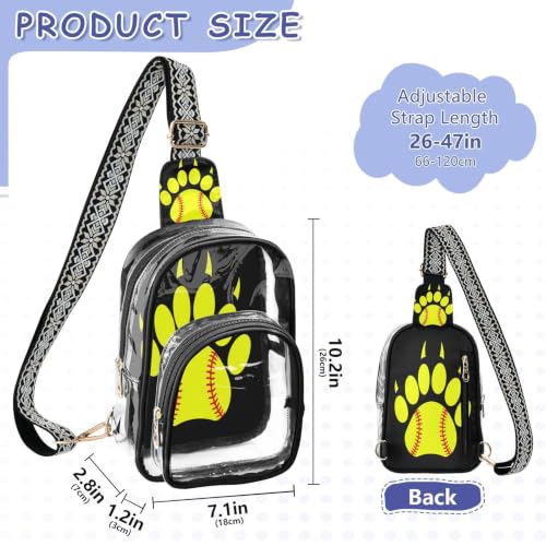 Bolso transparente linqin para estadios: pasa seguridad rápido en eventos con diseño de patitas 3
