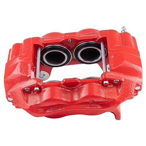 Image of TRQ Front Left Brake Caliper Performance Red Drivers Side