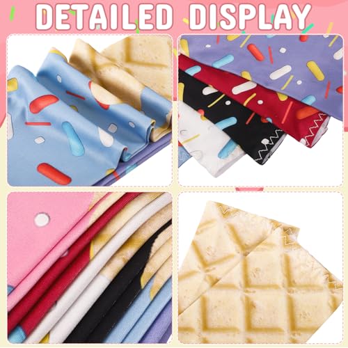 JATEBI 6 Pair Ice Cream Baseball Arm Sleeves, Sun Protection Compression Arm Sleeve for Youth Adult Sport Baseball Football, Ice Cream Mix, S — view 4