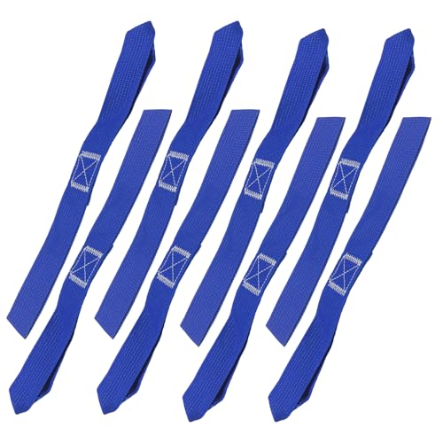 DXNQ 8PCS Soft Loop Tie Down Straps 1800Lbs/4800Lbs Blue