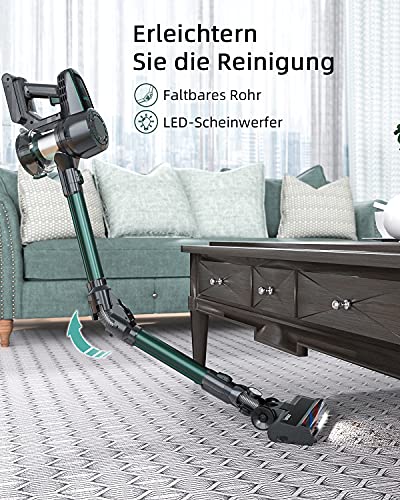 Laresar Akku Staubsauger, 30000 Pa Saugleistung bis zu 35 Min Laufzeit 4-in-1-Staubsauger beutellos kabellos mit Display… - Image 4