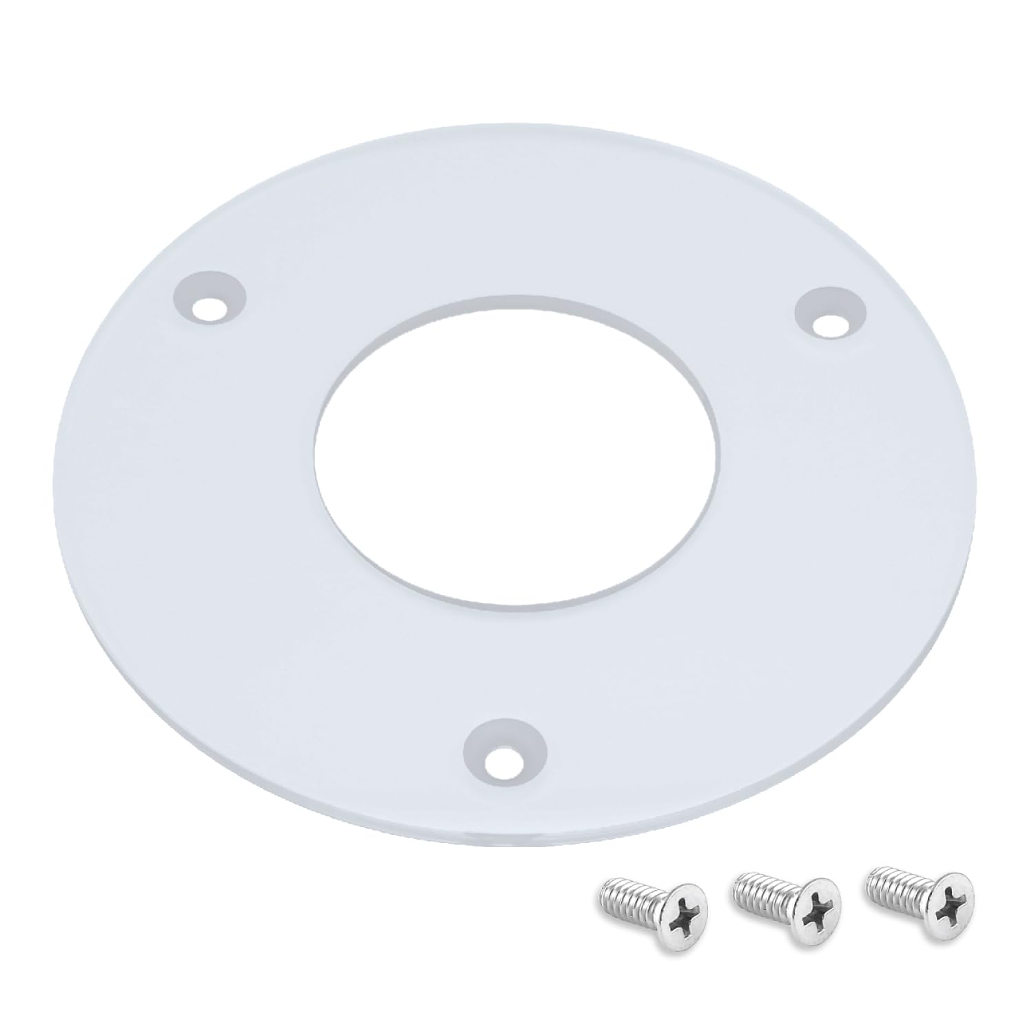 POWERTEC Dia 2-1/2" Router Base Plate, Clear Acrylic w/Multiple Predrilled Holes, Screws for Easy attaching &amp; Routing with Larger Diameter bits. Fits Porter-Cable 690, 890, 100 Series routers (71218)