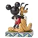 Enesco Disney Traditions by Jim Shore Mickey Mouse and Pluto Figurine, 6 Inch, Multicolor