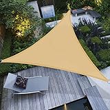【Diseño Estructural Duradero】Nuestros toldos vela tienen los lados curvados para mejorar la resistencia a la tracción y evitar la caída. Todos los bordes están construidos con costuras cosidas reforzadas de doble capa para trabajo pesado y anillos en D de acero inoxidable 304 en las esquinas para hacer que sean más resistentes y duraderos