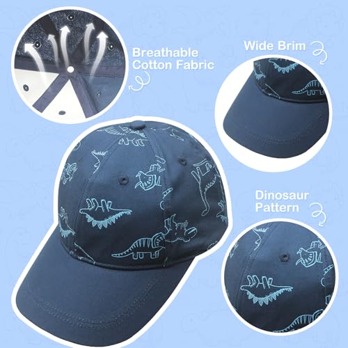 Baseball Cap for Baby Boys Girls Boys Dinosaur Caps Summer Sun Hat for Girls Cotton Baseball Hat for Toddler3