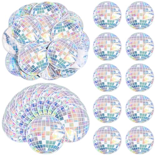 Bulyoou 100 Pcs Disco Ball Bags 5.9 x 5.9 inches Recovery Kit Bachelorette Party Resealable Bags for Travel Packaging Bachelorette Wedding Party Favors (Disco Ball)