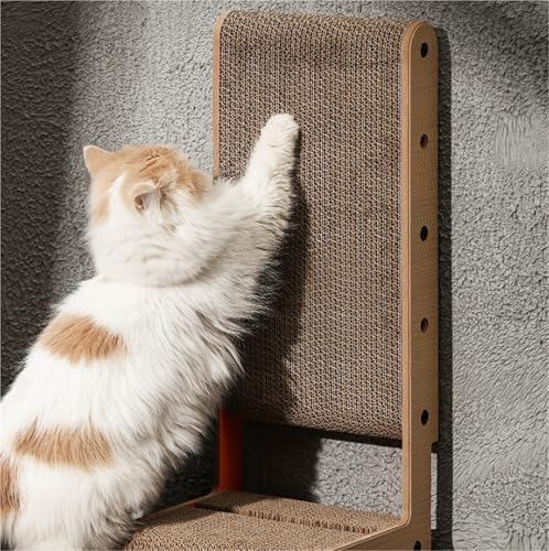 Planche à gratter pour chat compacte de 45cm avec jouet souris et base stable - 3