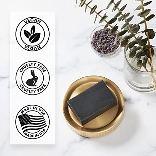 Natural Activated Charcoal Soap Bar (2-Pack) | Hand, Foot & Body Soap For Acne, Blackheads, Eczema, Athletes Foot | Tea Tree, Peppermint & Charcoal Soap | Vegan, Cruelty Free | Made In Usa | 8 Oz #TOP6