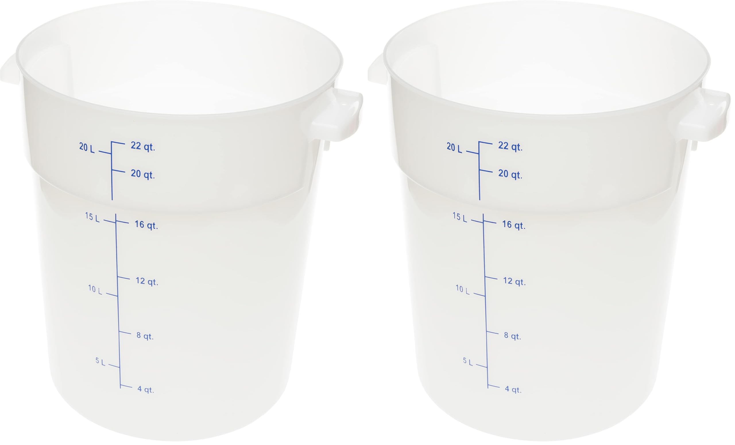 Carlisle FoodService Products 22 Quart (Pack of 12) / 12 / White Containers